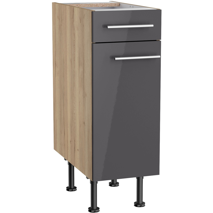 Optifit Küchen-Unterschrank Jonte in Anthrazit-Wildeiche, B/T/H: 30 x 58,4 x 87 cm - Bild 2