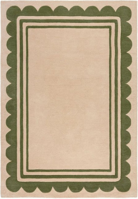 Flair Rugs Wollteppich Lois handgetuftcht aus Bio-Wolle in Beige-Grün B: 120 cm, T: 170 cm - Bild 1