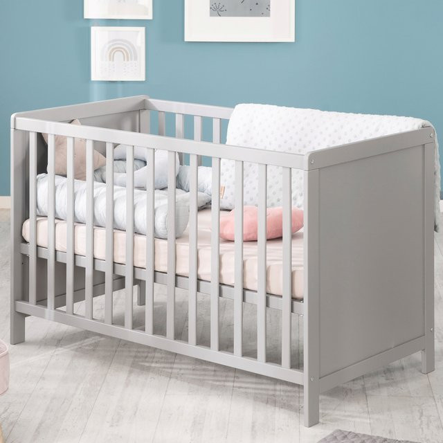 Roba Beistellbett mit Safe Asleep Matratze in Taupe und Grau, B/T/H: 120 x 60 x 76 cm - Bild 1