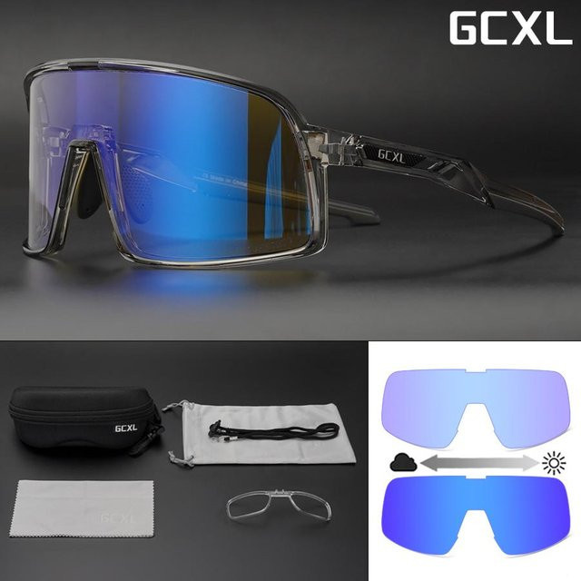 GCX Super Six Sportsonnenbrille, Unisex, Vollrand, rectangular, multicolour, transparent, tr90 - Bild 1