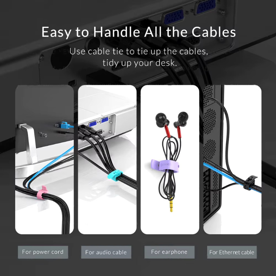 20 Stück Tragbare Wiederverwendbare Silikon Kabelbinder Mrgabwte in Multicolour zur Kabelorganisation für USB-C und Kopfhörer - Bild 2