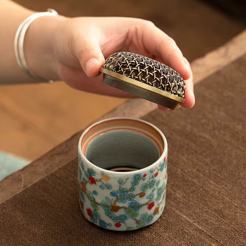 Retro Keramik Weihrauch Brenner für Tee Zeremonien mit Adlerholz und Sandelholz Aroma Diffusor - Bild 3