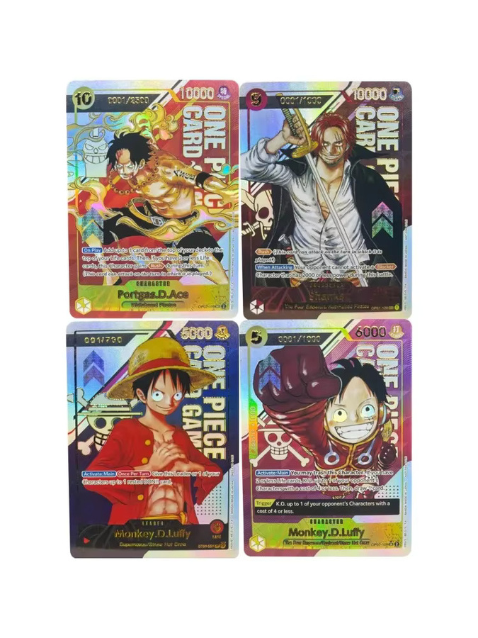 Bandai One Piece Sammelkarten Nummernkarte Monkey D. Ruffy Shanks Ace, Zubehör - Bild 3