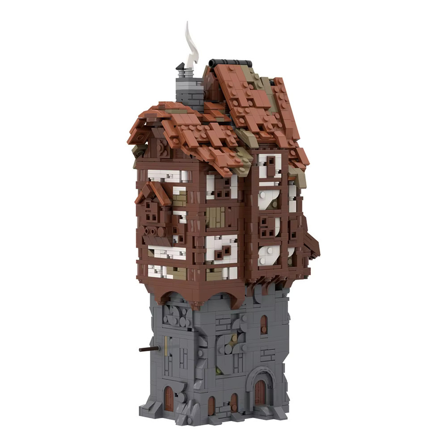 Gobricks MOC Mittelalterliches namenloses Dorf Bausteinspielzeug Fantasy Set in Mehrfarbig - Bild 2