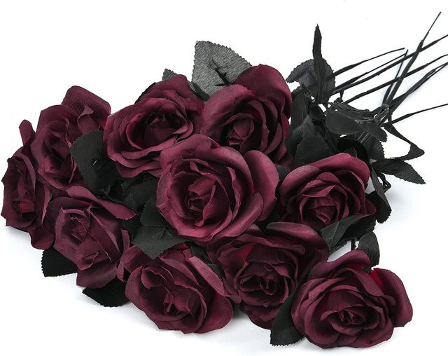 5 bis 10 Stück Künstliche Seidenrosen in Rot für Dekorationen wie Hochzeiten, Valentinstag oder DIY-Kränze - Bild 1