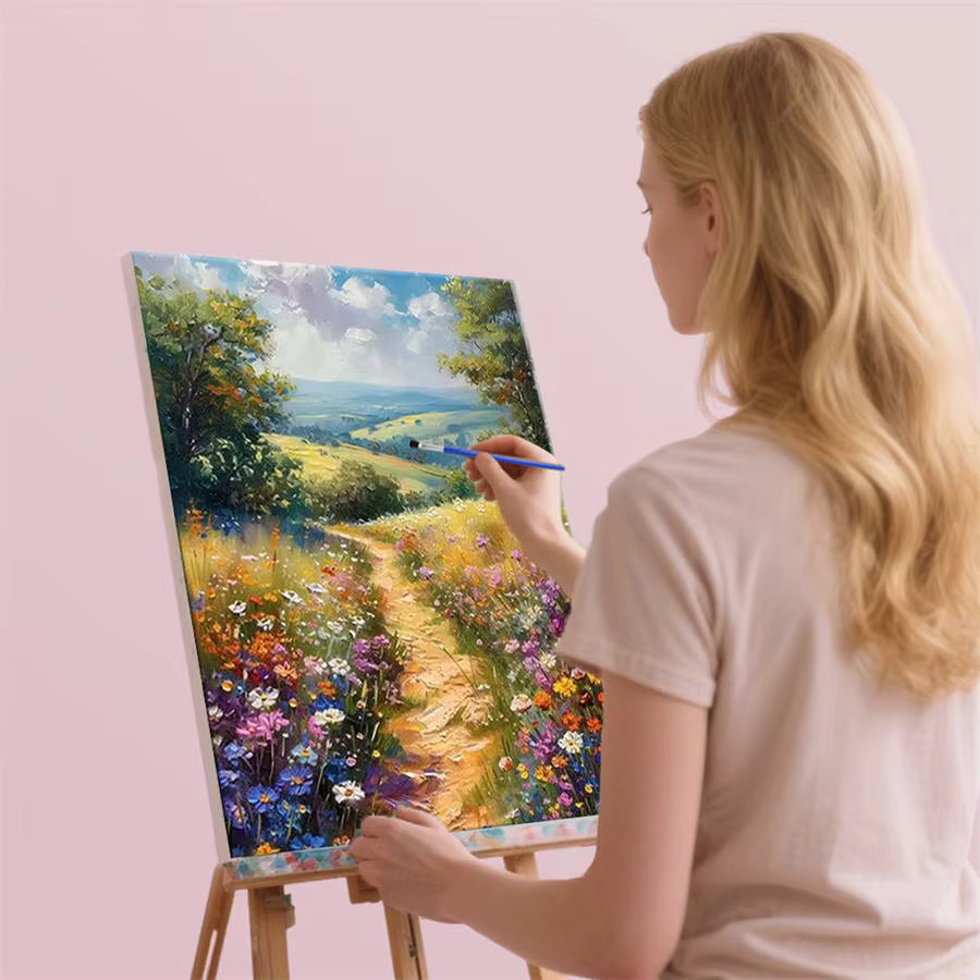 HUACAN Malen nach Zahlen, Landschaft, DIY Ölgemälde-Set - Bild 3