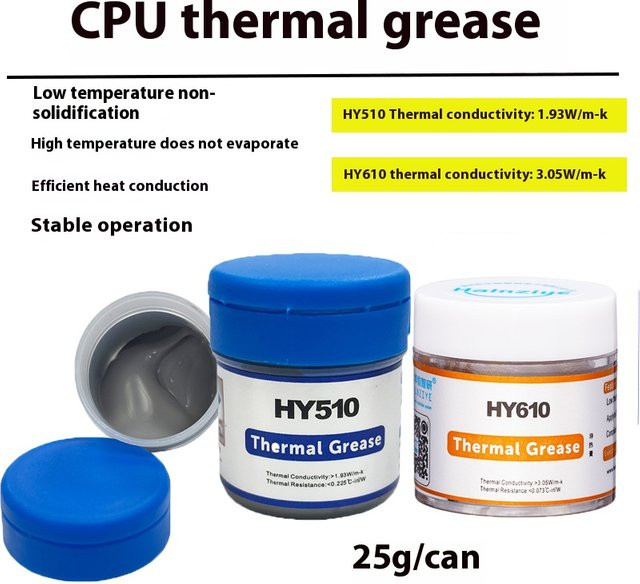 Qialeduo HY610 Wärmeleitpaste zur Wärmeableitung für CPU und Grafikkarte - Bild 1