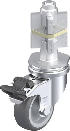 Blickle LRA-PATH 50G-FI-E07 Lenkrolle mit Feststeller in Grau und Silber, Rad-Durchmesser: 50 mm, Tragfähigkeit: 75 kg - Bild 1
