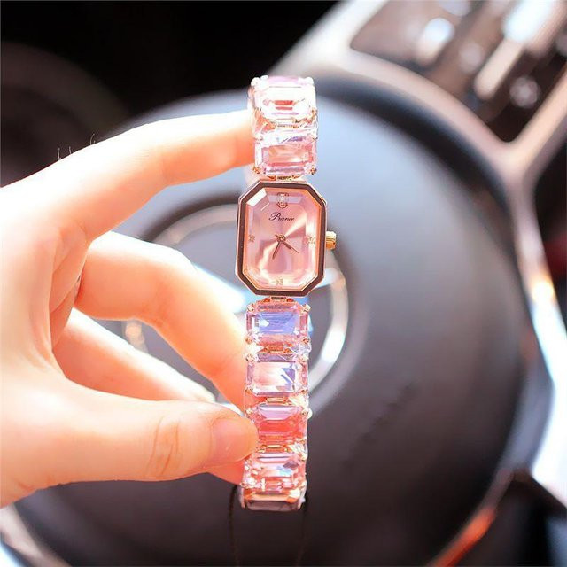 Dai Lanfu Armbanduhr, Quarz, Edelstahl, rechteckig, weiß, Damen - Bild 1