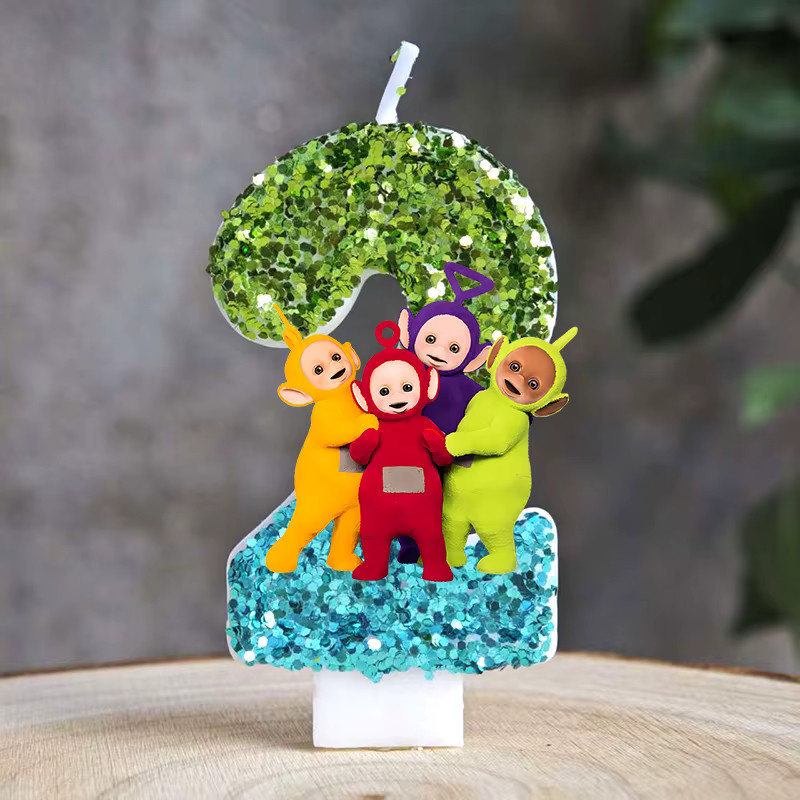 Bandai Teletubbies Figuren Kerze in Mehrfarbig als Party-Deko und Tortenornament - Bild 1