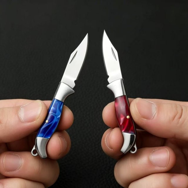 Mini Klappmesser als Schlüsselanhänger für Camping und Reisen - Bild 1