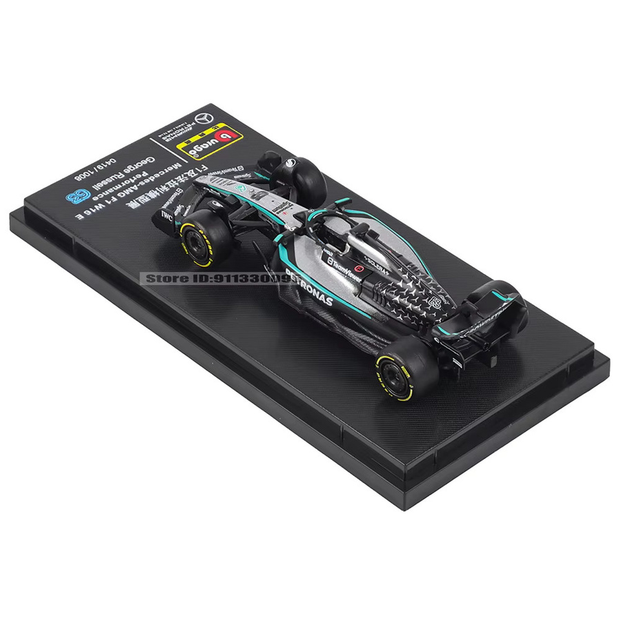 Bburago Mercedes AMG 2025 F1 W16 # 63er George Russell # 24 Kimi Antonelli, Automodell, 1:64, Metall - Bild 2