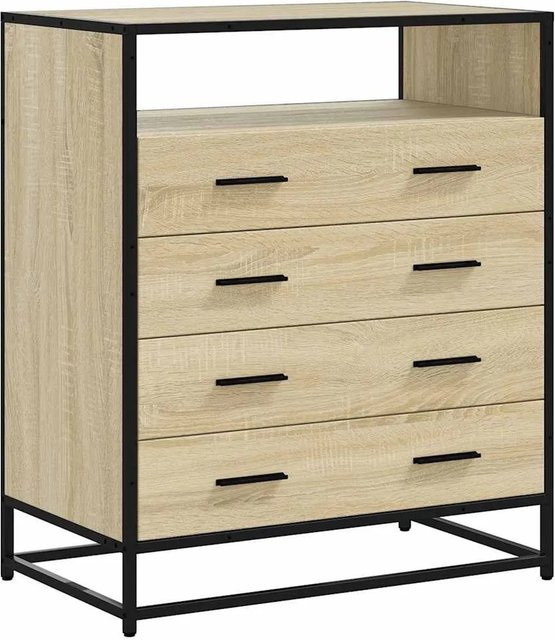 vidaXL Schubladenschrank Sonoma-Eiche aus Holzwerkstoff und Metall, B/T/H: 70 x 41 x 83,5 cm - Bild 1