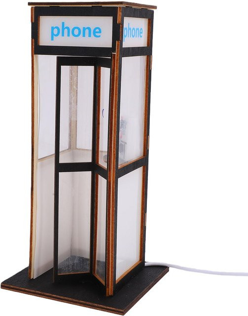 Retro Telefonzellenlampe im klassischen britischen Stil mit warmweißem LED-Licht von TOMTOP JMS - Bild 1