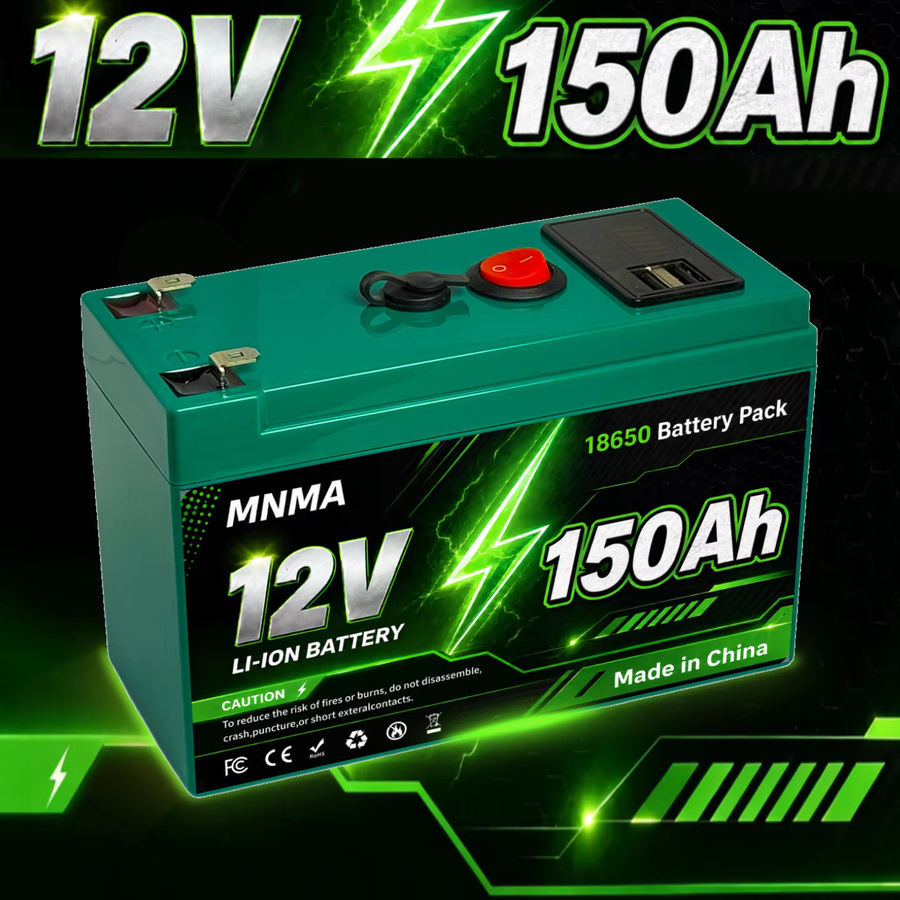 MNMA 12V 150Ah LiFePO4 Batterie mit integriertem BMS in Grün für Solar, Wohnmobil und Boot - Bild 7