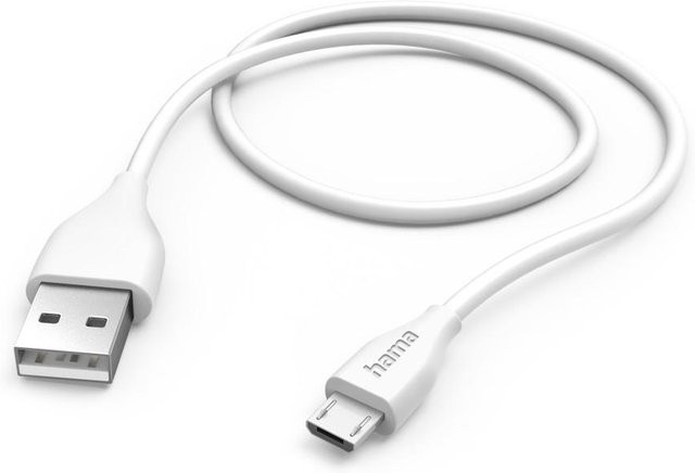 Hama Ladekabel USB-A auf Micro-USB in Weiß, 1,5 m - Bild 1