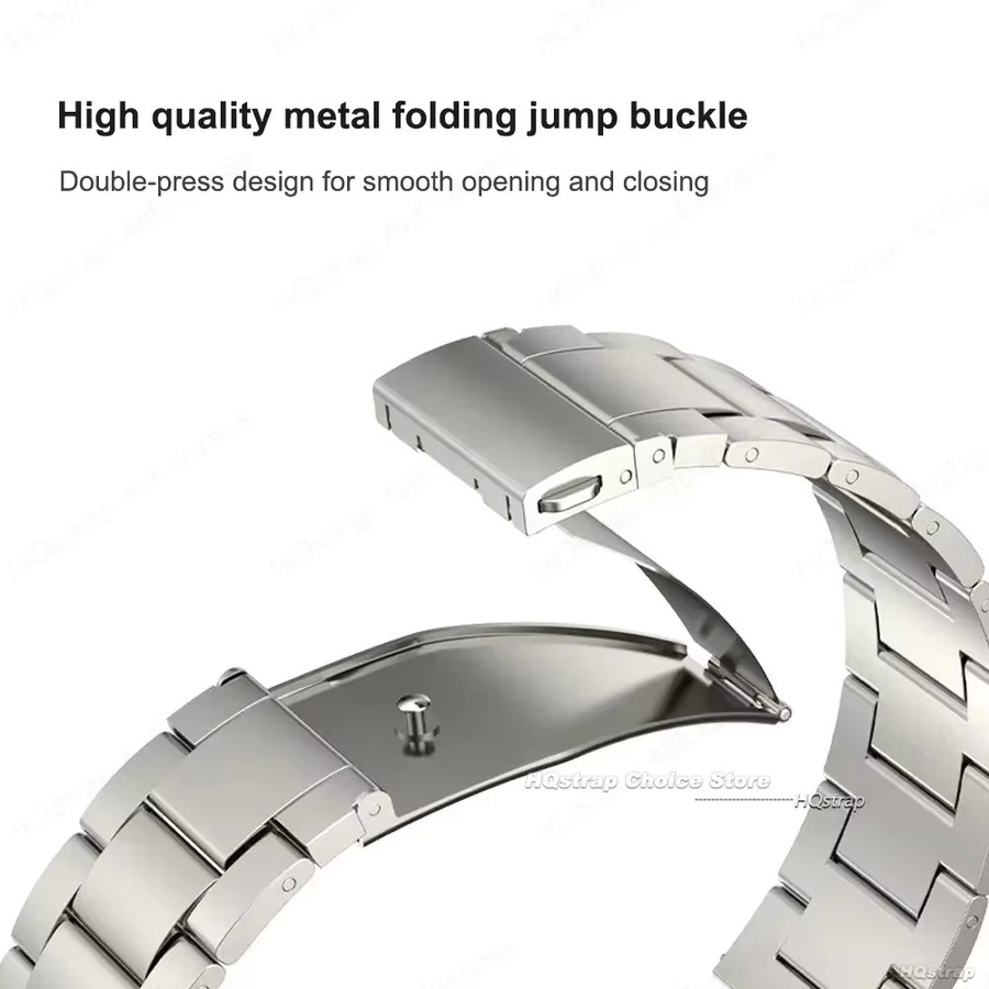 HQstrap Uhrenarmband Edelstahl, Silber, Unisex - Bild 2
