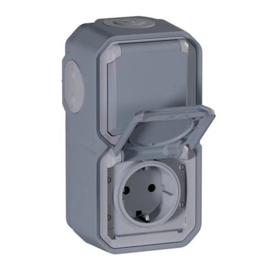 Legrand Plexo New Aufputz-Steckdose aus Kunststoff in Grau - Bild 2
