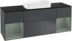 V&B Waschtischunterschrank Finion mit Wandbeleuchtung, Breite: 160 cm, Tiefe: 50,1 cm, Höhe: 50,1 cm, lackiert - Bild 1