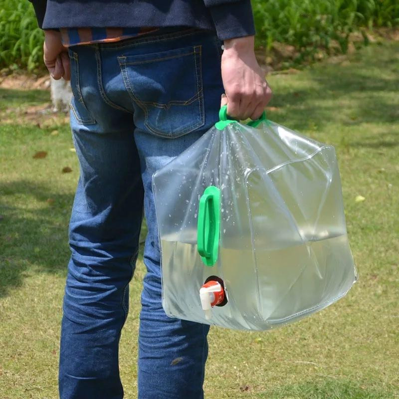 DEDOMON Faltbarer Wassersack für den Außenbereich, transparent, 5 l - Bild 3