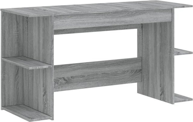 vidaXL Schreibtisch aus Holzwerkstoff in Grau Sonoma, B/T/H: 140 x 50 x 75 cm - Bild 1