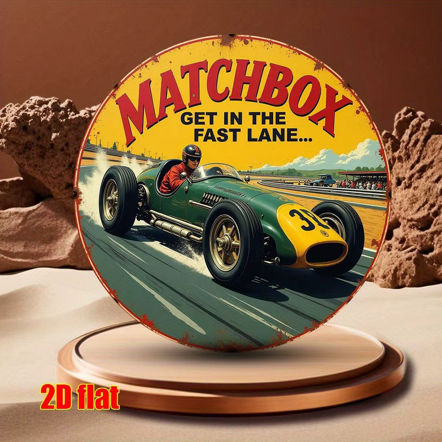 Vintage Matchbox Metallschild CIFBUY Wanddekoration Multicolor B: 20 cm, H: 20 cm, T: 1 cm - Bild 4