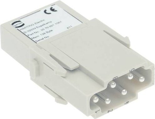 HARTING Einzelmodul 6 aus Kunststoff in Grau (20700011001) - Bild 1