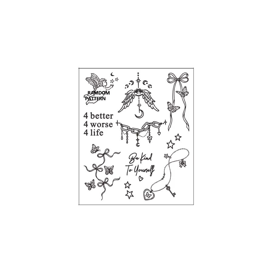 JKCODE TATTOO Finger-Tattoos für Damen, wasserfest - Bild 4