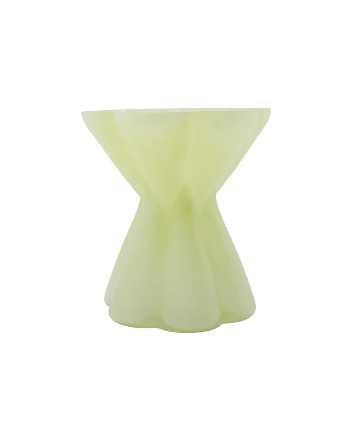 House Doctor Vase Say in Gelb aus Glas mit Hourglass-Form, Höhe: 20 cm - Bild 1
