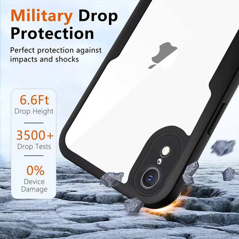 ZEKS 360-Grad Ganzkörper-Schutzhülle mit integriertem Displayschutz für iPhone 15 14 13 12 11 Pro Max Plus XS XR in Transparent oder Schwarz - Bild 6
