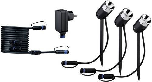 Paulmann Plug & Shine Pike LED-Gartenstrahler-Starter-Set, 3er Set, Anthrazit, IP67, Warmweiß - Bild 2