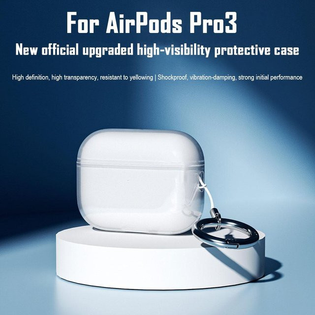 Transparente Schutzhülle für Apple AirPods Pro 3 2025 aus kratzfestem TPU - Bild 1