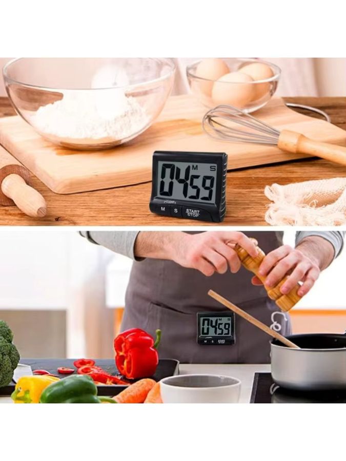Magnetischer digitaler Küchentimer von FEB.WIND in Schwarz mit lautem Alarm für Küche, Studium und Arbeit - Bild 7