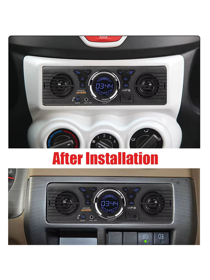 Bluetooth Autoradio mit MP3-Player, USB-TF-Karte, FM-Radio, Freisprecheinrichtung und 2 integrierten Lautsprechern in Schwarz, 1 Din - Bild 6
