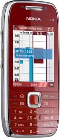 Generalüberholtes Nokia E75 Mobiltelefon mit 3G Unterstützung, Russische & Arabische Tastatur, Rot - Bild 1