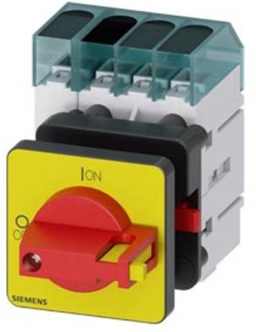 Siemens Lasttrennschalter 4polig 16A 690 V/AC 16mm² in Rot und Gelb 3LD30500TL13 - Bild 1