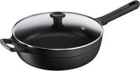Tefal Schmorpfanne Trattoria Pro Saute Pan mit Glasdeckel, Schwarz, Durchmesser: 28 cm - Bild 1