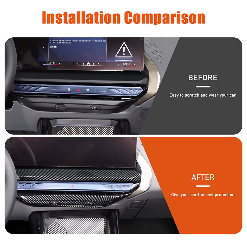 Suetlcoity Carbon Faser Zubehör für BMW X3 G45 2025 2026: Abdeckung für Center Konsole, Dashboard und Klimaanlage Air Outlet in Schwarz - Bild 2
