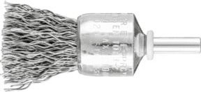 PFERD TOOLS POS Pinselbürste ungezopft aus Stahl-Draht in Silber, Durchmesser: 20 mm, Schaft-Durchmesser: 6 mm, Draht-Durchmesser: 0,50 mm - Bild 1