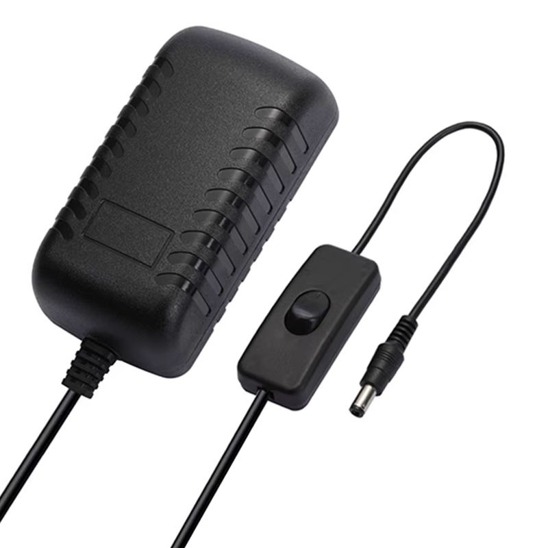 Aamasun Netzteil 12V 1A mit Schalter und EU/US-Stecker als AC100-240V zu DC12V Ladegerät und Transformator für LED-Streifen Beleuchtung - Bild 2