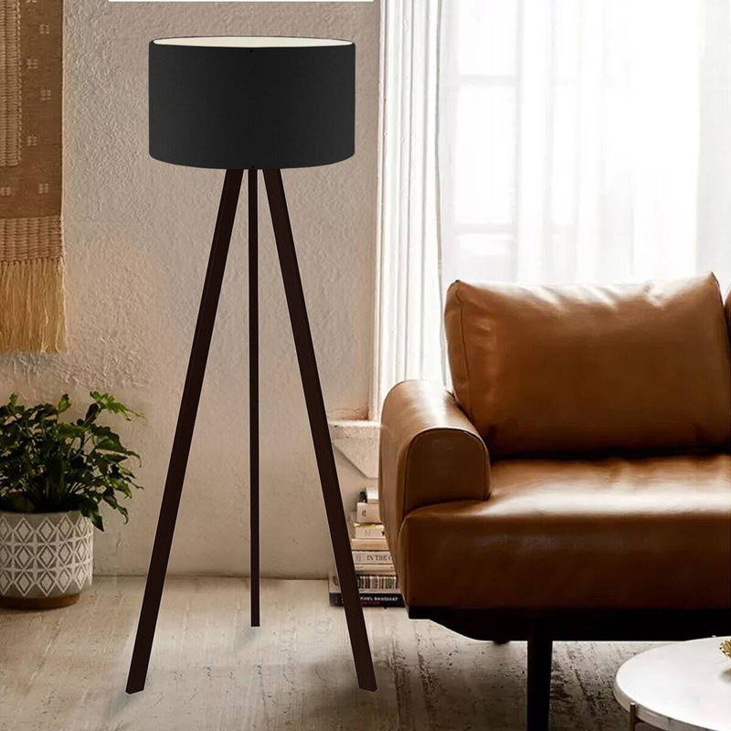 Opviq Stehlampe AYD-2653 modern schwarz aus MDF und PVC mit E27 Fassung, B/T/H: 21 x 21 x 140 cm - Bild 2