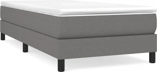 vidaXL Boxspringbett mit Matratze Dunkelgrau B/T/H: 90 x 190 cm - Bild 1