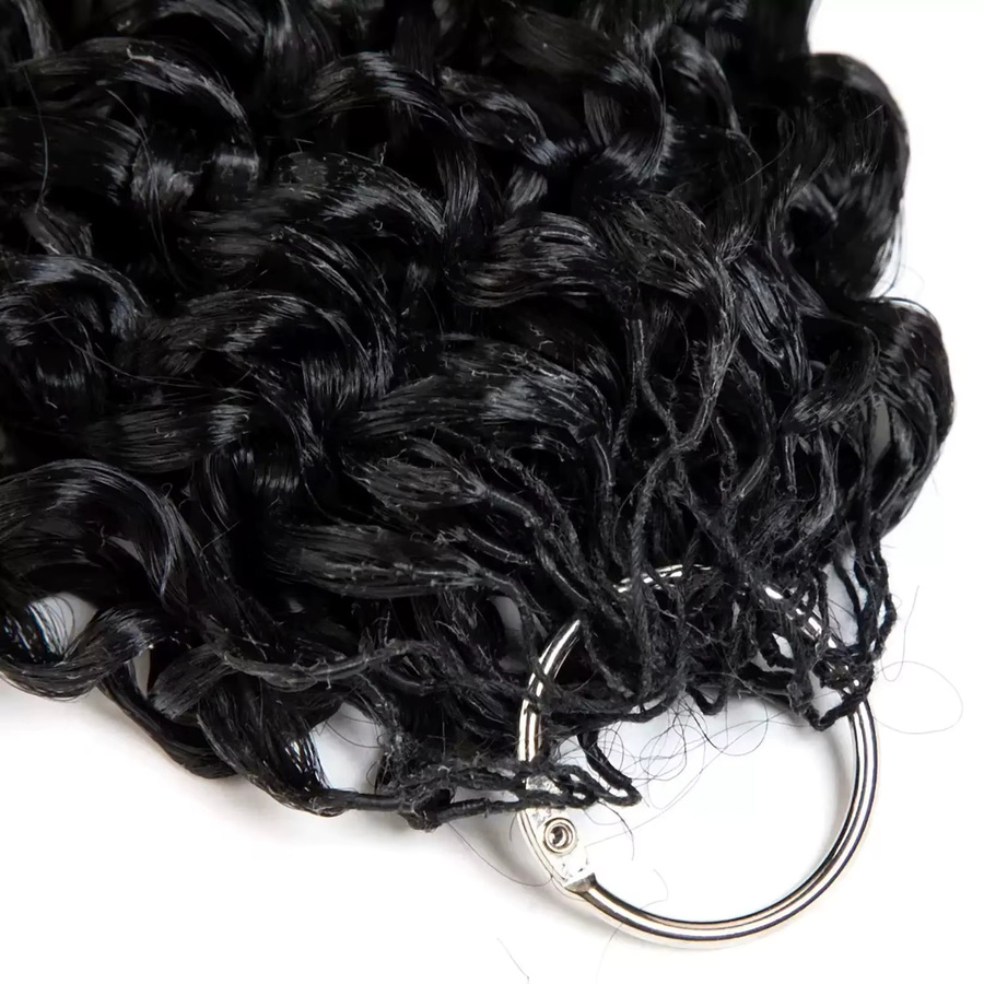 IQearl Deep Wave Feather Crochet Haarverlängerungen, Synthetisch, Pixie Locken - Bild 3