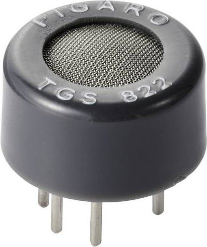 Figaro Gas-Sensor TGS-822 in Schwarz, Durchmesser: 17 mm, Höhe: 10 mm - Bild 1