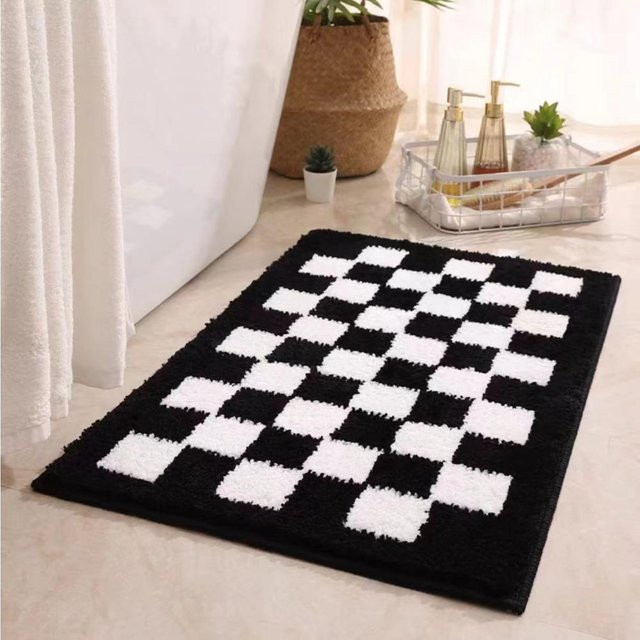 Rutschfeste und absorbierende Badezimmermatte von Yiran Furniture in Grau, B/T: 60 x 40 cm - Bild 1