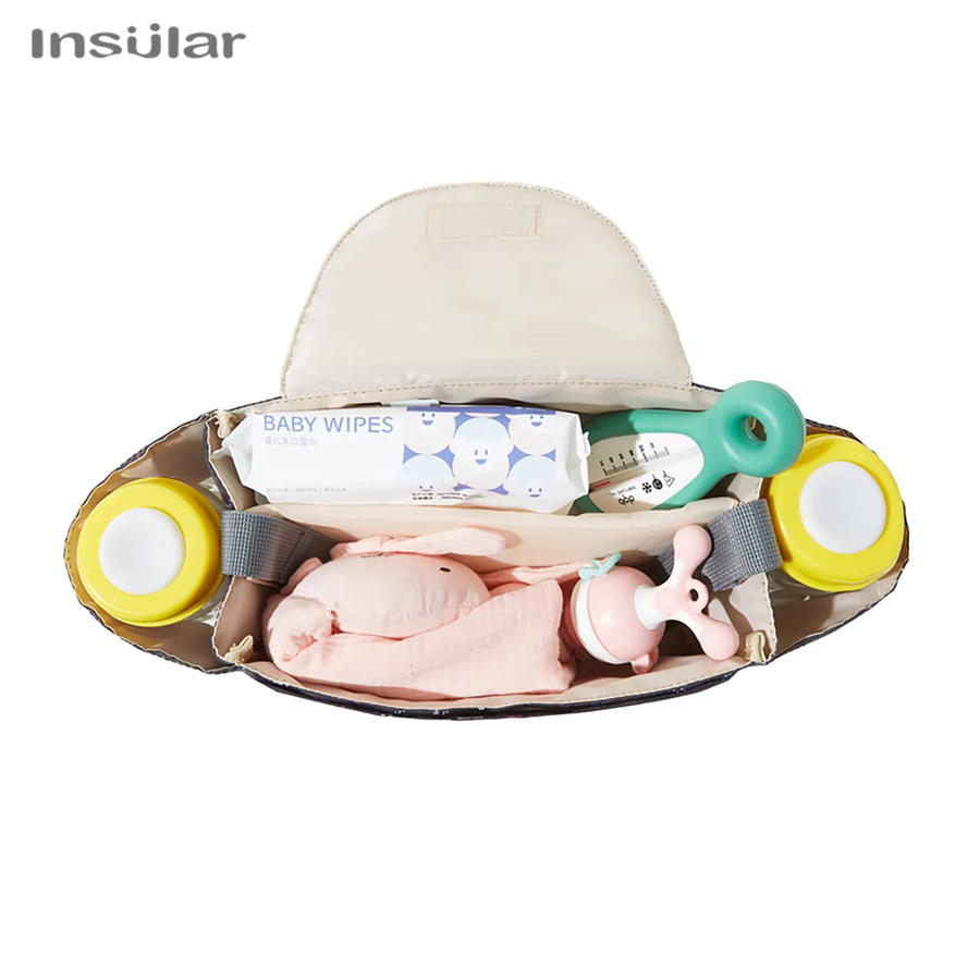 Mumie Organizer Windeltasche für Kinderwagen mit Korb, Haken und Getränkehalter, Mehrfarbig - Bild 3