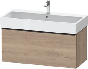 Duravit Waschtischunterschrank D-Neo wandhängend, Farbe Weiß/Eier marmoriert, 1 Auszug, Breite: 98,4 cm, Tiefe: 44,2 cm, Höhe: 44,0 cm - Bild 1