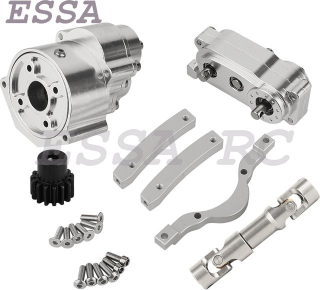 Axial Vorderachsgetriebe mit Verteilergetriebe, Voll-Metall, 1/10 RC Crawler Auto - Bild 1