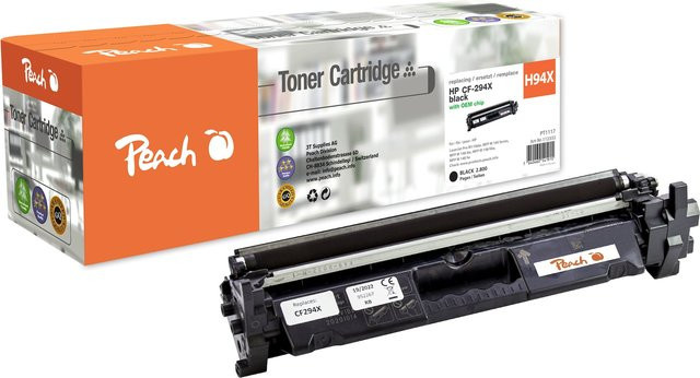 Peach HP 94X Toner XL Schwarz (wiederaufbereitet) ersetzt HP CF294X für HP LaserJet Pro MFP M 148 dw, M 148 fdw und M 118 dw - Bild 1
