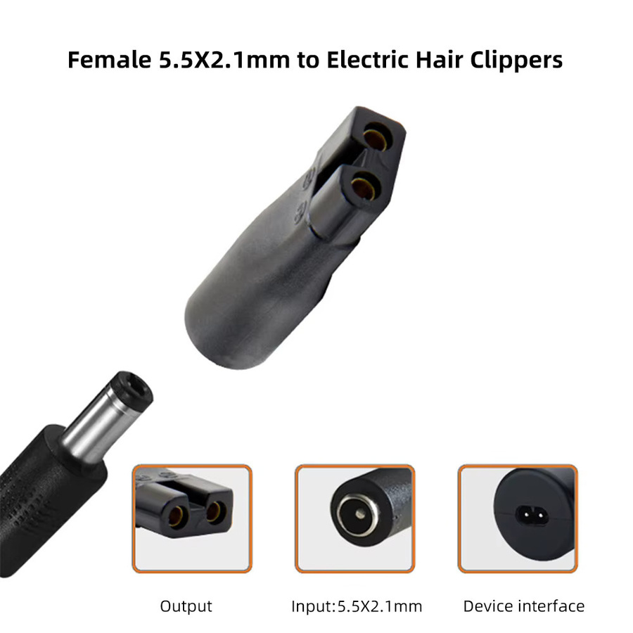 Geris Power Universeller Rasierer-Haarschneider mit 8 Anschlussspitzen in Schwarz inklusive USB-Ladekabel - Bild 2